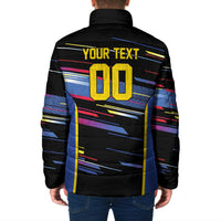 Caribbean Cricket Custom Antigua and Barbuda Padded Jacket Abstract Geometric Pattern
