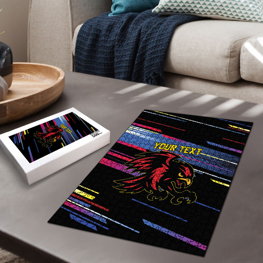 Caribbean Cricket Custom Antigua and Barbuda Puzzle Abstract Geometric Pattern