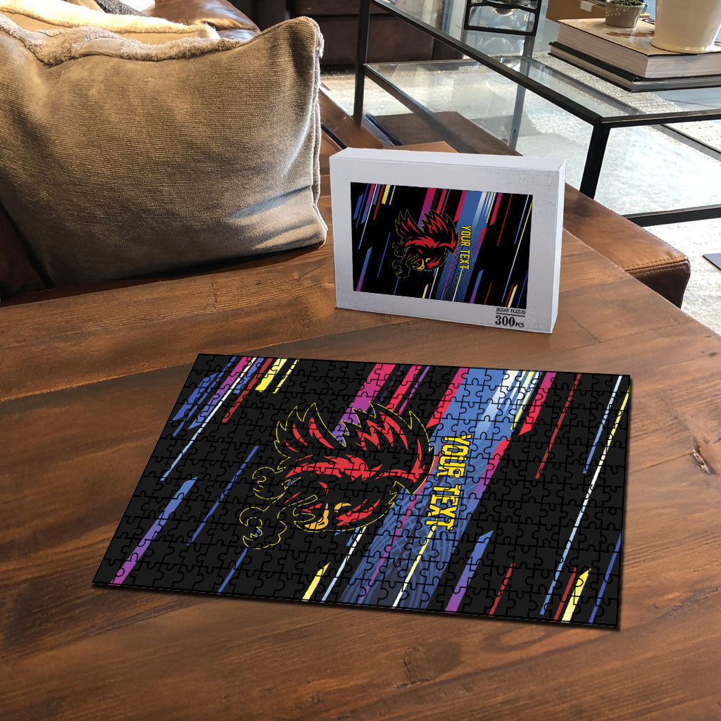Caribbean Cricket Custom Antigua and Barbuda Puzzle Abstract Geometric Pattern