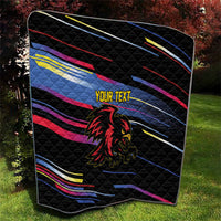 Caribbean Cricket Custom Antigua and Barbuda Quilt Abstract Geometric Pattern