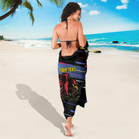 Caribbean Cricket Custom Antigua and Barbuda Sarong Abstract Geometric Pattern