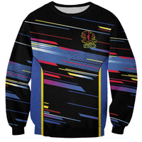 Caribbean Cricket Custom Antigua and Barbuda Sweatshirt Abstract Geometric Pattern