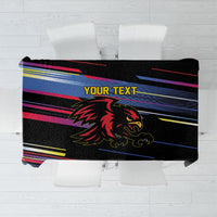 Caribbean Cricket Custom Antigua and Barbuda Tablecloth Abstract Geometric Pattern