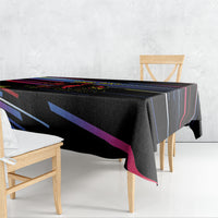 Caribbean Cricket Custom Antigua and Barbuda Tablecloth Abstract Geometric Pattern