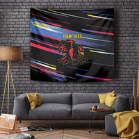 Caribbean Cricket Custom Antigua and Barbuda Tapestry Abstract Geometric Pattern