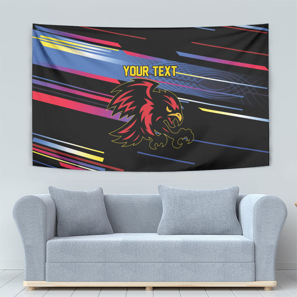 Caribbean Cricket Custom Antigua and Barbuda Tapestry Abstract Geometric Pattern