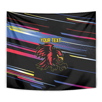 Caribbean Cricket Custom Antigua and Barbuda Tapestry Abstract Geometric Pattern