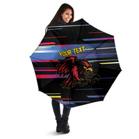 Caribbean Cricket Custom Antigua and Barbuda Umbrella Abstract Geometric Pattern