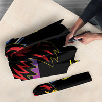 Caribbean Cricket Custom Antigua and Barbuda Umbrella Abstract Geometric Pattern