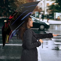 Caribbean Cricket Custom Antigua and Barbuda Umbrella Abstract Geometric Pattern