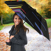 Caribbean Cricket Custom Antigua and Barbuda Umbrella Abstract Geometric Pattern