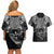 New Zealand Rugby Couples Matching Off Shoulder Short Dress and Hawaiian Shirt Black Haka Dance With NZ Champions History LT9 - Wonder Print Shop