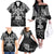 New Zealand Rugby Family Matching Off Shoulder Long Sleeve Dress and Hawaiian Shirt Black Haka Dance With NZ Champions History - Wonder Print Shop