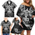 New Zealand Rugby Family Matching Off Shoulder Short Dress and Hawaiian Shirt Black Haka Dance With NZ Champions History LT9 - Wonder Print Shop