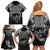 New Zealand Rugby Family Matching Off Shoulder Short Dress and Hawaiian Shirt Black Haka Dance With NZ Champions History LT9 - Wonder Print Shop