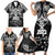 New Zealand Rugby Family Matching Short Sleeve Bodycon Dress and Hawaiian Shirt Black Haka Dance With NZ Champions History - Wonder Print Shop