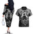 Custom New Zealand Rugby Couples Matching Off The Shoulder Long Sleeve Dress and Hawaiian Shirt Black Haka Dance With NZ Champions History LT9 - Wonder Print Shop