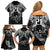 Custom New Zealand Rugby Family Matching Off Shoulder Short Dress and Hawaiian Shirt Black Haka Dance With NZ Champions History LT9 - Wonder Print Shop