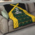 Jamaica Football Custom Quilt Black Ethnic Motifs - Wonder Print Shop