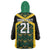 Jamaica Football Custom Wearable Blanket Hoodie Black Ethnic Motifs