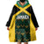 Jamaica Football Custom Wearable Blanket Hoodie Black Ethnic Motifs