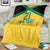 Jamaica Football Custom Blanket Gold Ethnic Motifs