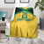 Jamaica Football Custom Blanket Gold Ethnic Motifs