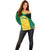 Jamaica Football Custom Off Shoulder Sweater Gold Ethnic Motifs