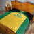 Jamaica Football Custom Quilt Gold Ethnic Motifs - Wonder Print Shop