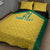 Jamaica Football Custom Quilt Bed Set Gold Ethnic Motifs - Wonder Print Shop