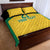 Jamaica Football Custom Quilt Bed Set Gold Ethnic Motifs - Wonder Print Shop