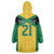 Jamaica Football Custom Wearable Blanket Hoodie Gold Ethnic Motifs