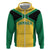 Jamaica Football Custom Zip Hoodie Gold Ethnic Motifs - Wonder Print Shop