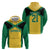 Jamaica Football Custom Zip Hoodie Gold Ethnic Motifs - Wonder Print Shop