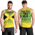 Custom Jamaica Reggae Boyz Men Tank Top With Traditional Pattern