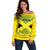 Custom Jamaica Reggae Boyz Off Shoulder Sweater With Traditional Pattern