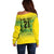 Custom Jamaica Reggae Boyz Off Shoulder Sweater With Traditional Pattern