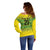 Custom Jamaica Reggae Boyz Off Shoulder Sweater With Traditional Pattern