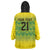 Custom Jamaica Reggae Boyz Wearable Blanket Hoodie With Traditional Pattern