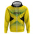 Custom Jamaica Reggae Boyz Zip Hoodie With Traditional Pattern - Wonder Print Shop