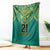 Jamaica Tribal Custom Football Blanket Green Style