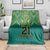 Jamaica Tribal Custom Football Blanket Green Style