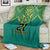 Jamaica Tribal Custom Football Blanket Green Style