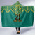 Jamaica Tribal Custom Football Hooded Blanket Green Style