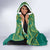 Jamaica Tribal Custom Football Hooded Blanket Green Style