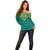 Jamaica Tribal Custom Football Off Shoulder Sweater Green Style