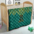 Jamaica Tribal Custom Football Quilt Green Style - Wonder Print Shop