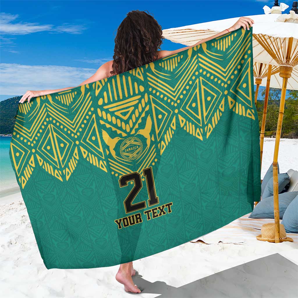 Jamaica Tribal Custom Football Sarong Green Style