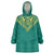 Jamaica Tribal Custom Football Wearable Blanket Hoodie Green Style