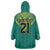 Jamaica Tribal Custom Football Wearable Blanket Hoodie Green Style